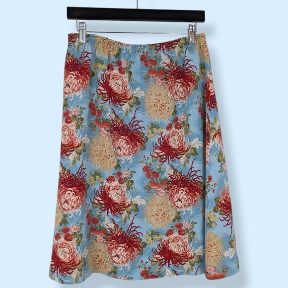 V. Colourful Floral Elastic Waist Skirt - Picture 5 of 6